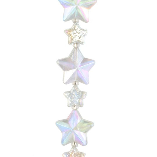 Clear AB Glass Star Beads, 9ct. by Bead Landing™